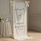 Custom Name Baby Shower Fabric Welcome Sign #4 - Image 5