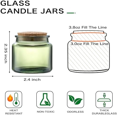 Danmu 3oz Glass Candle Jars,Candle Jars for Making Candles 24 Pack - Image 2