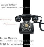 Audio Guest Book Wedding Phone, Vintage Voice Message Recorder with One-Touch Playback & Adjustable Volume for Wedding, Anniversary, Birthday, Bridal Shower, Baby Shower, Engagement (Black) - Image 4