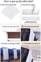 Ruffle Table Skirt for Teacher Desk Classroom Wedding Birthday, Black,14ft - Image 3