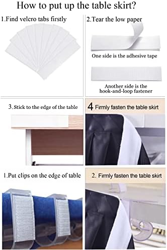 Ruffle Table Skirt for Teacher Desk Classroom Wedding Birthday, Black,21ft - Image 3