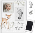 Baby Memory Book and Pregnancy Journal, Baby Book Keepsake with Clean-Touch Ink Pad for Newborn Hand and Footprints, Simple and Elegant Design, A Great Gift for Baby Showers and New Moms (Classic) by Unknown