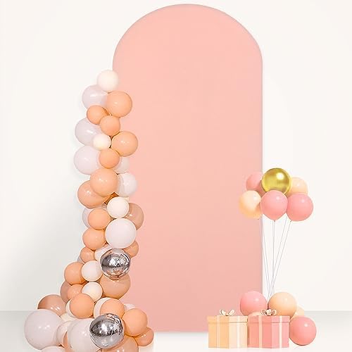 FANPROMS Arch Spandex Cover Dusty Rose 7.2FT Arch Cover Backdrop Fabric Chiara Wall Backdrop Covers for Garland Arched Frame Wedding Arched Covers Stretchy Backdrops for Baby Shower Banquet Decor - Image 6