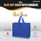 YACEYACE Blue Gift Bags Bulk, 20 Pack Blue Gift Bags with Handles - Image 5