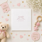 Personalized Baby Shower Napkins, Luncheon or Dinner Napkins, Custom Name Party Decor, Gifts Decorations for Baby Boy Girl, Gender Reveal Party Supplies #2 - Image 3