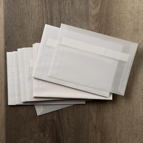 LUXPaper A8 Invitation Envelopes | Peel & Press | 5 1/2" x 8 1/8" | Clear Translucent | 30lb. Text | 250 Qty - Image 7