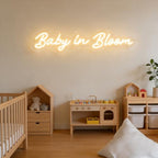 Baby In Bloom LED Light Sign for Wall Art Decor 1st Birthday Neon Sign LED Baby Shower Room Decor Gift Home Party-28inch - Image 3