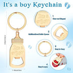 Vesici Baby Shower Party Favors Bottle Openers Keychains, 25 Sets, Boy - Image 3