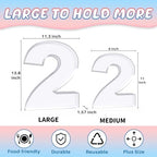 13.8" Extra Large Acrylic Number Charcuterie Board Box, Reusable Fillable Number Cake Candy Dish Display Serving Tray for Birthday Anniversary Party Decoration (2) - Image 2