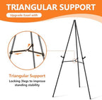 Easel Stand for Sign Portable,66" Easel Display Stand Metal, Adjustable Easels for Display,Wedding Signs, Posters-Black(2 Pack) - Image 6
