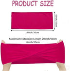 hot Pink Chair Sashes Bows 60Pcs Spandex Chair Sashes Elastic Chair Cover Bands Ties Without Buckle for Wedding Birthday Party Ceremoney Events Decoration - Image 3