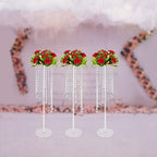 10PCS Wedding Flower Stand, Crystal Column Vases Rack for Birthday Party Decoration Garden Tall Flower Frame Holder for Balloon Decor Road Leads Christmas Gift 7.87*7.87*31.5In - Image 2