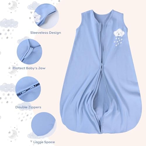 Yoofoss Baby Sleep Sack 24-36 Month 0.5TOG 100% Organic Cotton 2-Way Zipper - Image 3