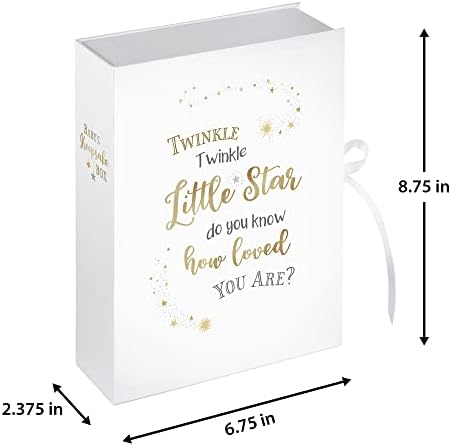 Lillian Rose Large Twinkle, Twinkle Baby Keepsake Box, White - Image 4