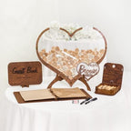 2B1WEDDING Rustic Wedding Guest Book Alternative with Wooden Hearts - Image 3