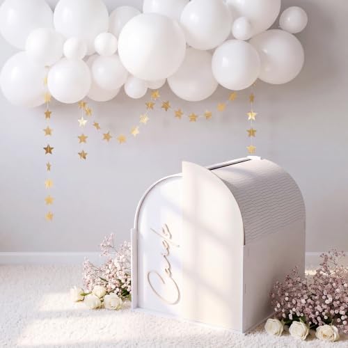 Wenqik Arched Acrylic Wedding Card Box with Beige Writable Standee - Image 6