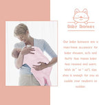 Baby Shower Gifts, Baby Girl Gifts Basket, Unique Baby Gift Essential Stuff Set - Baby Lovey Blanket New Born Bibs Socks Wooden Rattle & Greeting Card, Newborn Baby Gift Set (Fox, Pink) - Image 3