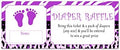 50 Diaper Raffle Tickets Baby Girl Shower Purple Zebra Cheetah by Unknown