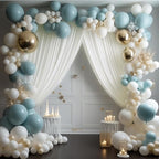 Wokceer Ivory Backdrop Curtain for Parties Backdrop Drapes, 3Pack 10x10FT - Image 4