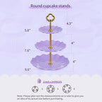 Pack of 11 NWK Cake Stand Set of Cupcake Stand, Tray & Table Cloth (Purple) - Image 2