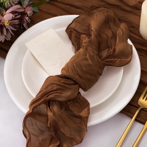 Cheesecloth Napkins Brown Cloth Napkins Bulk Dinner Napkin,Set of 100 - Image 3