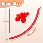 Red 260 Balloons Red Long Balloons and 260 Balloon Pump Electric for Gender Reveal Baby Shower Party Decorations - Image 3