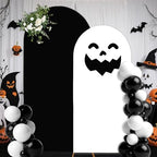 Halloween Ghost Arch Backdrop Covers Set of 2, Black White Boo Stretchy Arch Backdrop Stand Covers, Photography Background Arch Stand Covers for Baby Shower Birthday Wedding Party Decor - Image 4