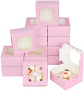 Bakepacker Lavender Cookie Boxes With Window 6x6x3 inches 60pcs by Bakepacker