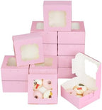 Bakepacker Lavender Cookie Boxes With Window 6x6x3 inches 60pcs by Bakepacker