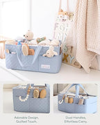 Lily Miles Baby Diaper Caddy Organizer, Quilted Nursery Storage Organizer for Newborn Essentials and Diaper Changing Station, Gift for Baby Shower and Registry Must-Have (Baby Breeze) - Image 3