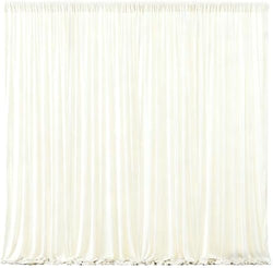 Beige Backdrop Curtains-Wrinkle-Free Polyester Photography Drapes Party Curtain Background for Baby Shower Wedding Decorations- 40 X10FT (Beige) by WishCare