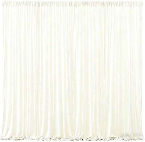 Beige Backdrop Curtains-Wrinkle-Free Polyester Photography Drapes Party Curtain Background for Baby Shower Wedding Decorations- 16 X10FT (Beige) by WishCare