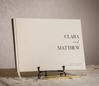 Personalized Guest Book - 11.5" x 8.5" Premium Custom Guest Signing Book with Bookmark and Blank Pages for Wedding Reception Table Decoration Engagement Birthday Party Event, Cream - Image 6