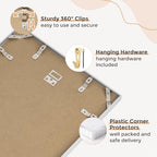 17x22 Metal Picture Frame, Aluminum Poster Frame with Real Glass, Silver - Image 7