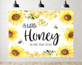 Trykid 12x10ft Sunflower Baby Shower Backdrop A Little Honey is on The Way Photography Background Yellow Floral Honeycomb Gender Reveal Party Decoration Photoshoot Studio Props Fabric by Unknown