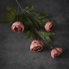 6 Pcs 27" Faux Silk Peony Artificial Flowers Stems for Vase (Dusty Pink) - Image 3