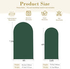 Hunter Green Arch Cover Set of 2-7.2FT, 6FT Christmas Arch Backdrop Cover Spandex Fitted Wedding Arch Stand Covers for Birthday Party Baby Shower Wedding Reception Banquet Photo Background - Image 5