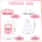 Treela 24 Sets Cloud Tealight Candles Party Favors, Classic, Pink and White - Image 6
