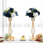10Pcs Artificial Rose Balls for Centerpieces (Dusty Blue & White) - Image 3