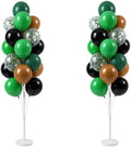 Hiins Green Brown Balloon Stand Kit for Floor and Table with Base for Party Decor by HiinsPartyDecoration