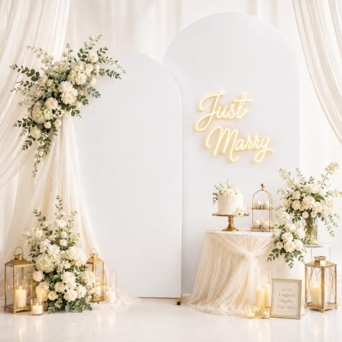 2 Pack Arch Backdrop Stand and Cover Set (7.2FT/6FT), Balloon Arch Stand - Image 2