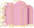 6+6.6+7.2ft Arch Backdrop Stand, 3pcs Metal Background Frame with Cover by Bbteroiu