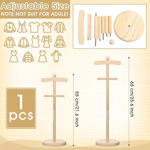 Bucherry 4 Pack Baby Clothes Display Stand Wooden Baby Shower Clothes Rack - Image 2