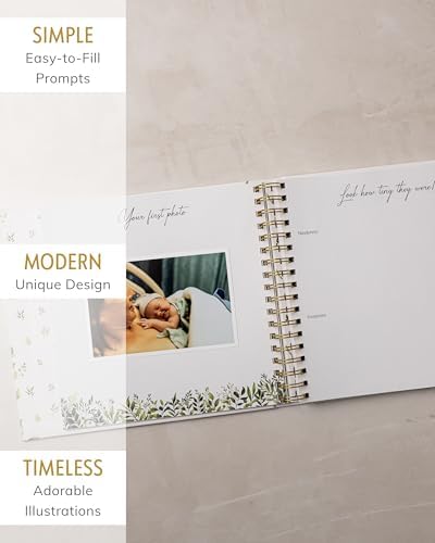 Baby Memory Book, First 5 Years, Botanical Baby Journal and Keepsake - Image 7