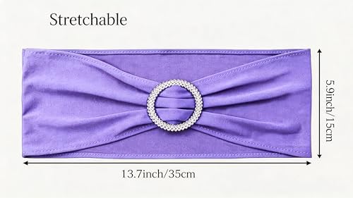 Pack of 50 Spandex Lavender Chair Sashes - Image 3