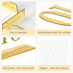 1-15 Arch Acrylic Wedding Table Numbers with Stands 5x8 Inch Signs - Image 3