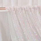 Poise3EHome White Iridescent Sequin Backdrop Curtains,4 Panels 2FTx8FT Glitter Background for Party Birthday Party Baby Shower Wedding Christmas Thanksgiving Halloween Holiday Festival Decor - Image 4