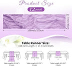 Lavender Boho Cheesecloth Table Runner 12 Pack 17x108 Inch Sheer Gauze - Image 2