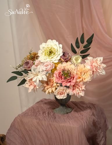 Artificial Flower Box Set Faux Flowers Fake Roses with Stems for DIY - Image 4