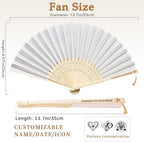 30 Pcs Personalized Wedding Fans, Custom Folding Hand Fans - Image 4